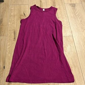 Lululemon linen‎ blend Sleeveless Magenta Dress